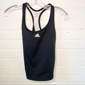 Adidas crop top with built in bra